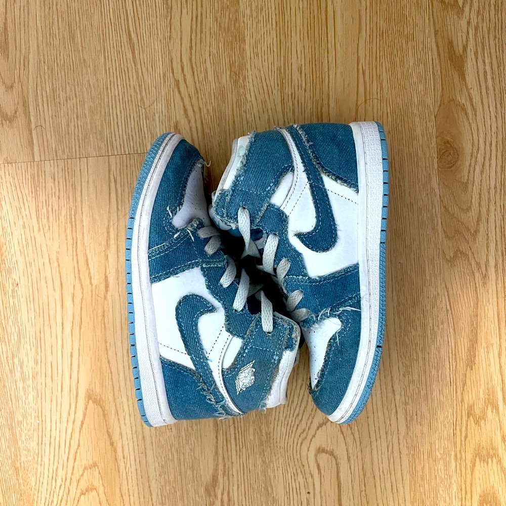 Jordan 1s high top denim toddler